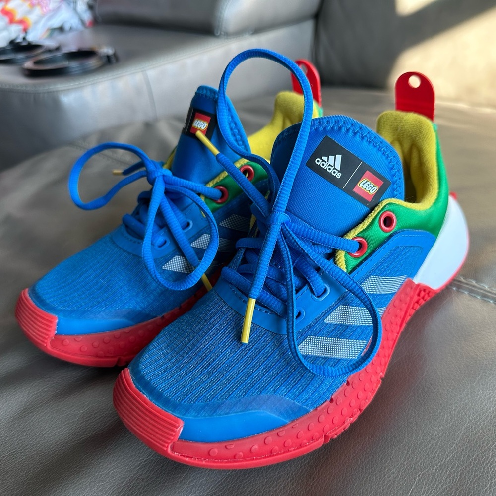 Kids Adidas Lego athletic shoes